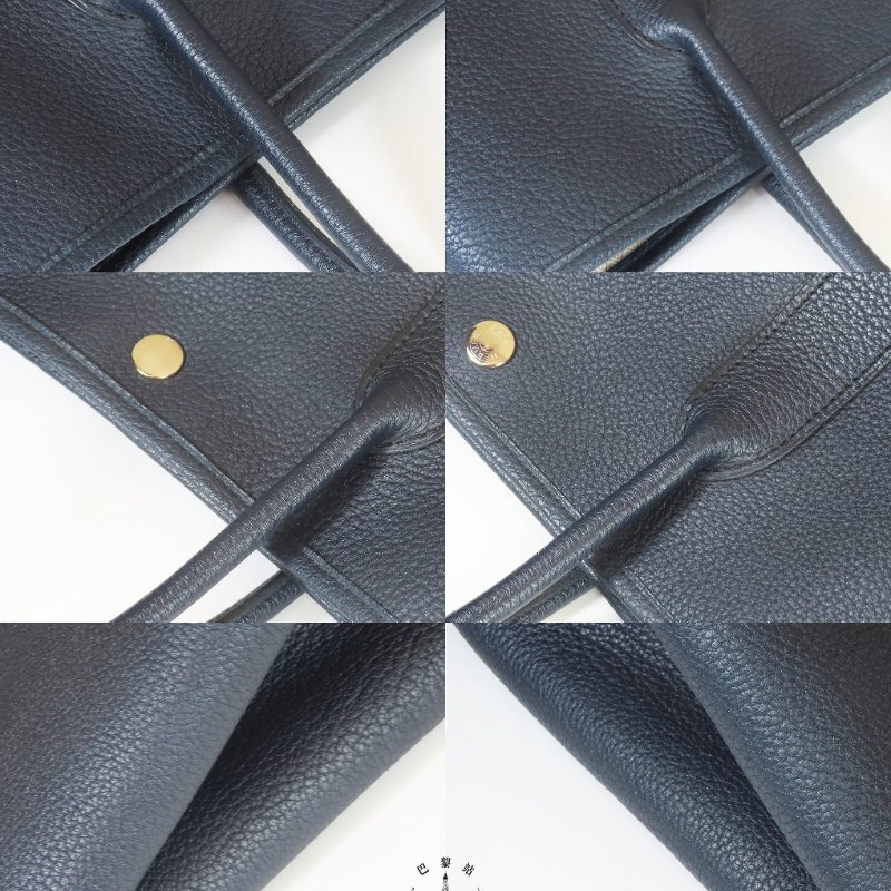 【巴黎站二手名牌專賣店】＊現貨＊HERMES 愛馬仕 真品＊X刻靛藍色牛皮銀釦GP36 手提包-5
