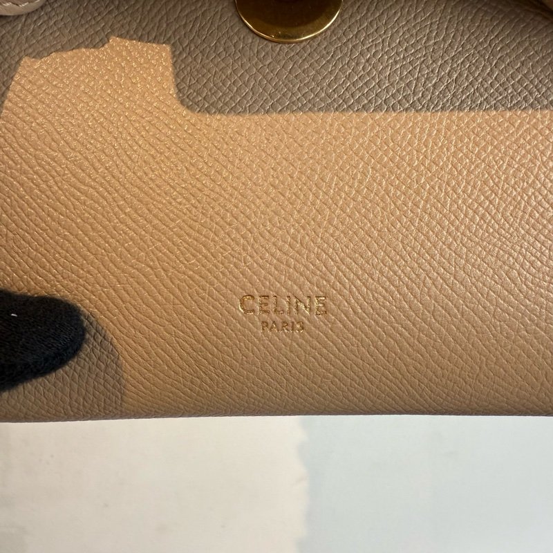 CELINE Belt 鯰魚包 Pico 15 MINI 奶茶色 金扣-5