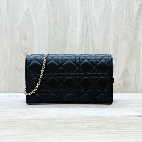 Dior 黑羊皮Lady Dior Pouch斜背包S0204ONMJ