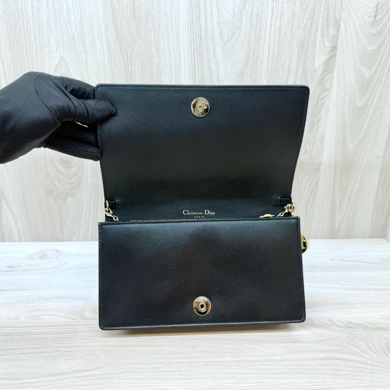 Dior 黑羊皮Lady Dior Pouch斜背包S0204ONMJ-6