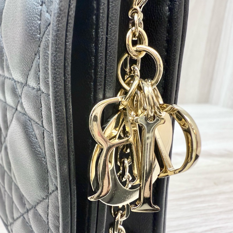 Dior 黑羊皮Lady Dior Pouch斜背包S0204ONMJ-15