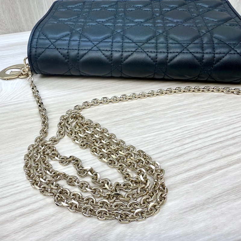 Dior 黑羊皮Lady Dior Pouch斜背包S0204ONMJ-16