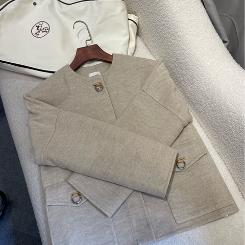 99新愛馬仕外套 100%純羊絨外套 34碼 手感無敵好