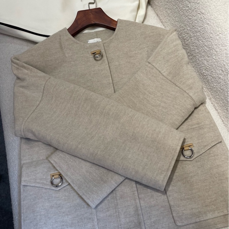 99新愛馬仕外套 100%純羊絨外套 34碼 手感無敵好-1