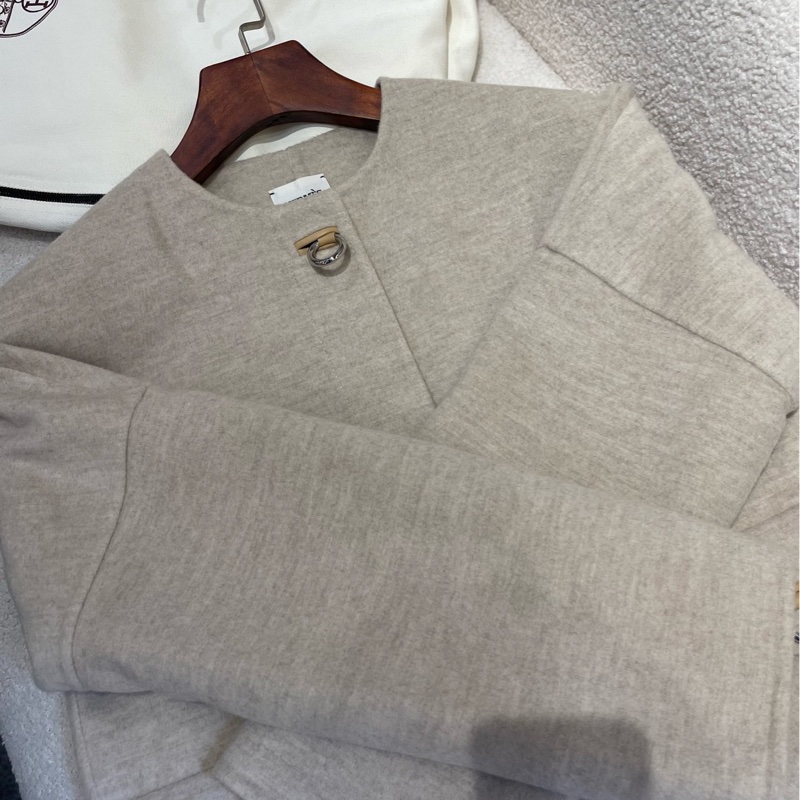 99新愛馬仕外套 100%純羊絨外套 34碼 手感無敵好-3