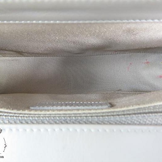 【巴黎站二手名牌專賣店】＊現貨＊CHANEL 香奈兒 真品＊灰色菱格羊皮金釦BOY 28 金鍊肩背斜背包-3