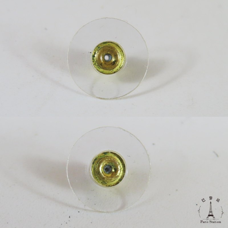 【巴黎站二手名牌專賣店】*現貨*CHANEL 香奈兒 真品*金色圓形珍珠雙C耳環-4