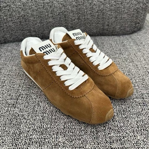 促銷品 Miu Miu 麂皮運動鞋 棕色#36 36.5 37 37.5 38