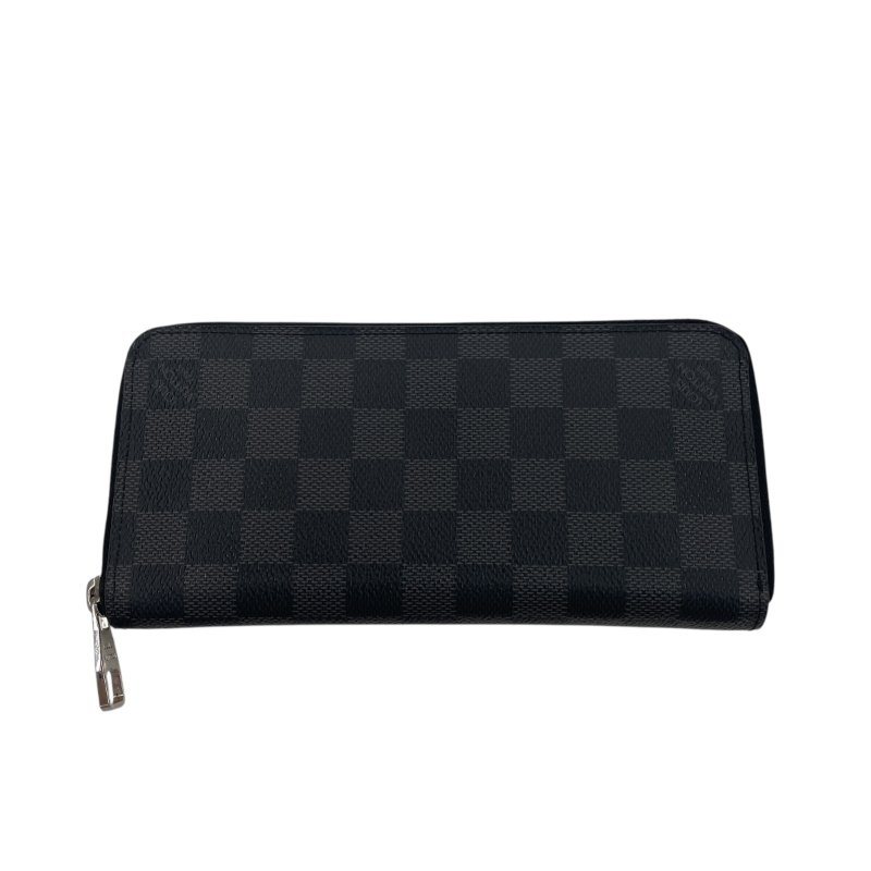 LOUIS VUITTON 路易威登 N63095 BRAZZA 長夾 PVC棋盤格 灰色 銀釦-1