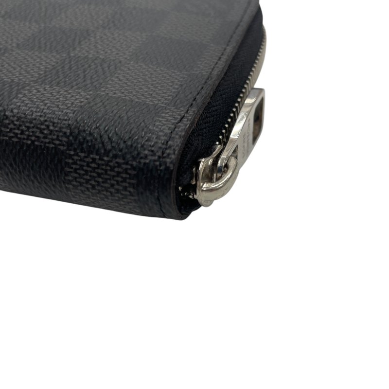 LOUIS VUITTON 路易威登 N63095 BRAZZA 長夾 PVC棋盤格 灰色 銀釦-6