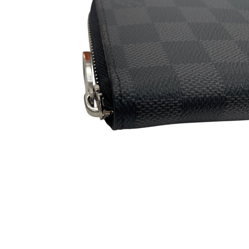 LOUIS VUITTON 路易威登 N63095 BRAZZA 長夾 PVC棋盤格 灰色 銀釦-7