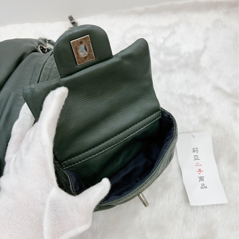 莉亞精品♡Chanel A65834 後背包 綠 二手-20