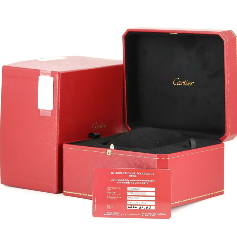 卡地亞 Tank Solo XL PGxSS W5200026 SSxPG 自動腕錶-7