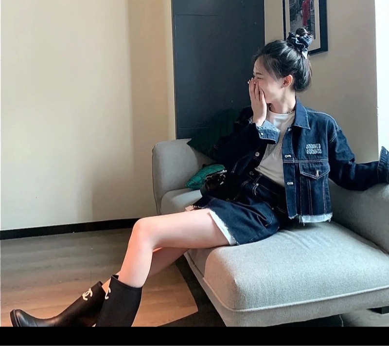 促銷品 Miu Miu 束腰牛仔外套 #36碼-4