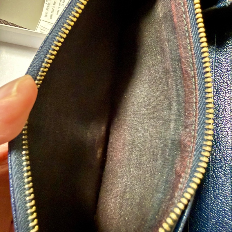 巴黎世家 機車 長夾 深藍色-27