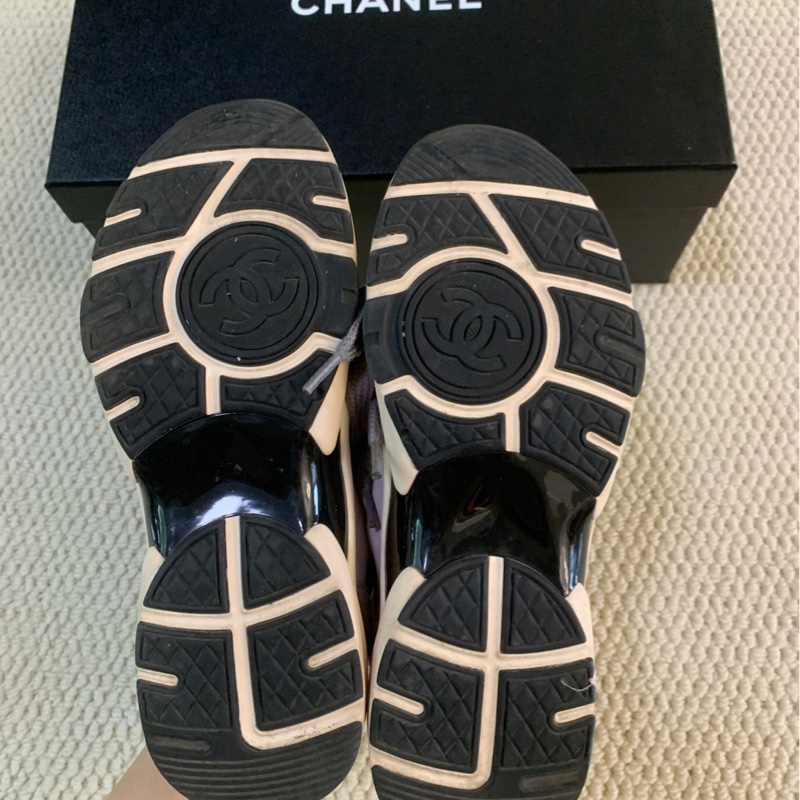 99新 香奈兒 chanel 低幫網布雙C休閒運動鞋 38碼-5