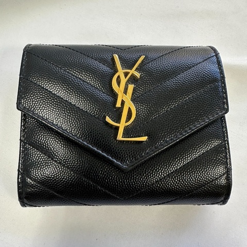 YSL 黑金魚子醬短夾
