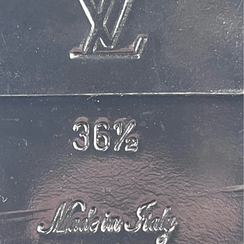 Louis vuitton路易威登 lv黑色老花三角盾標中筒靴 36.5碼 下地一次 98新-8