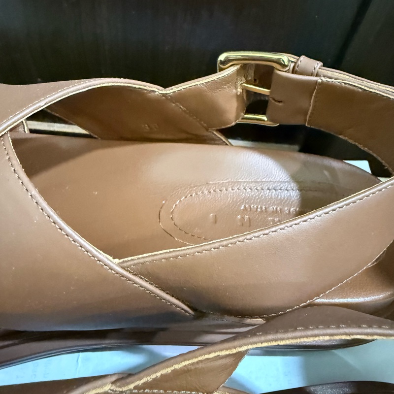 （二手）Marni logo embossed buckled sandals-10