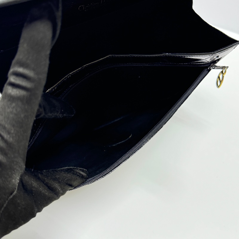 【極新🎁】 Dior 真鱷魚皮 黑金 肩背包+腋下包 專櫃20多萬！-15