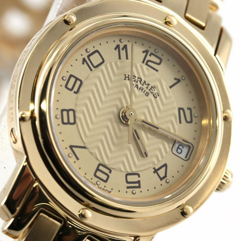愛馬仕 Clipper YG CL4.285 石英錶-7