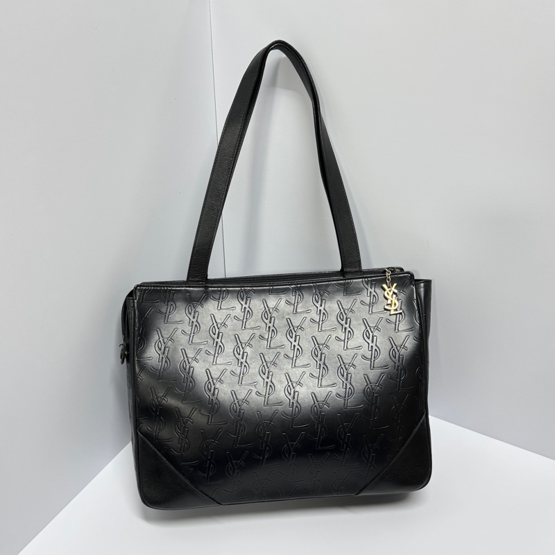 【極新🎁】 YSL 黑老花 全牛皮材質 肩背包 專櫃98000!-6