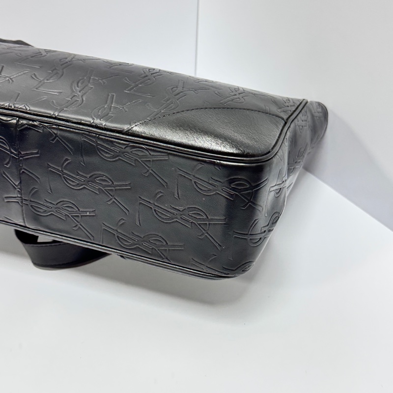 【極新🎁】 YSL 黑老花 全牛皮材質 肩背包 專櫃98000!-12