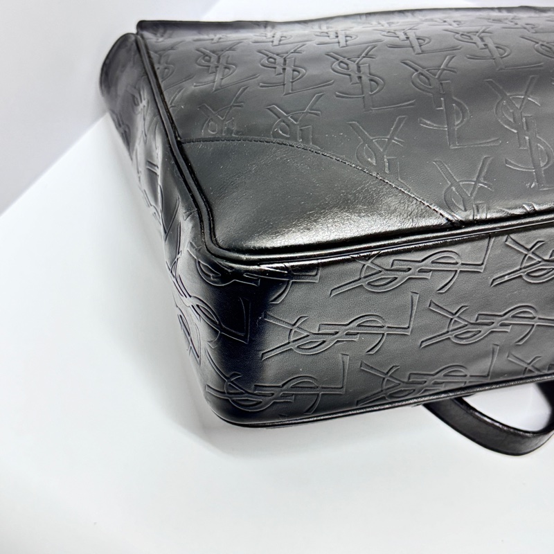 【極新🎁】 YSL 黑老花 全牛皮材質 肩背包 專櫃98000!-13