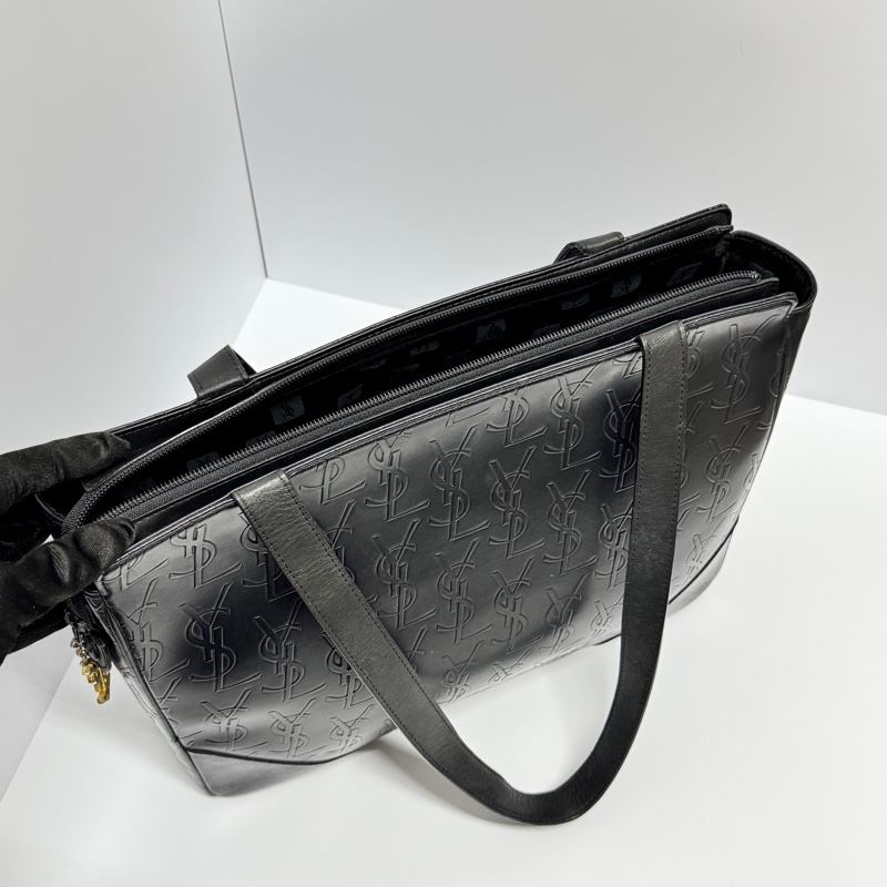 【極新🎁】 YSL 黑老花 全牛皮材質 肩背包 專櫃98000!-16