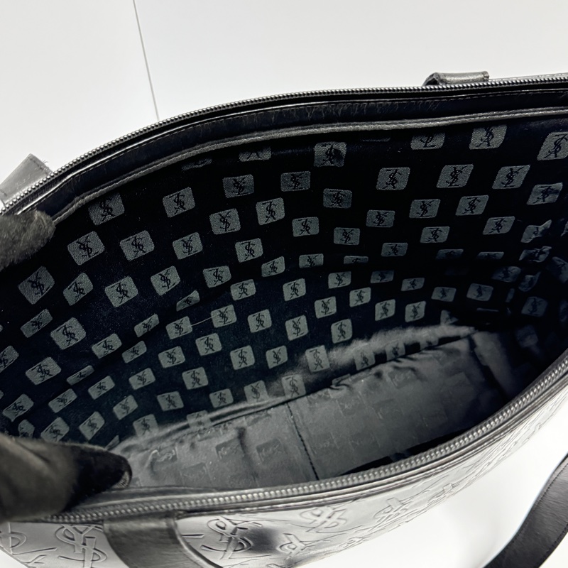 【極新🎁】 YSL 黑老花 全牛皮材質 肩背包 專櫃98000!-18