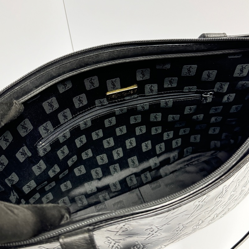 【極新🎁】 YSL 黑老花 全牛皮材質 肩背包 專櫃98000!-19