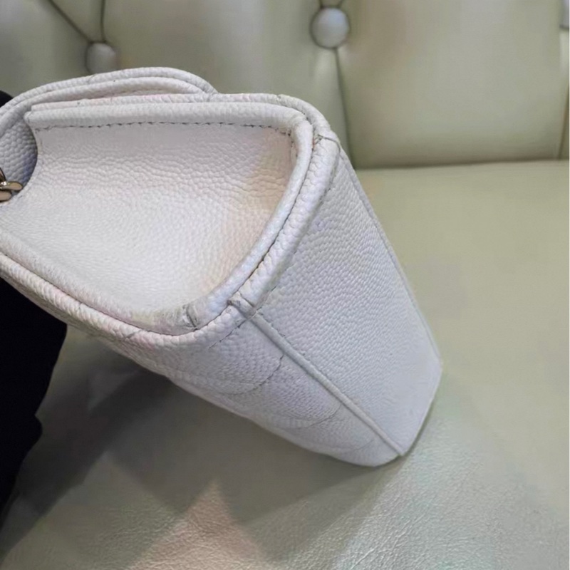 ✨全網最平 Chanel 23p kelly mini 白金 魚子醬牛皮 93新 晶片款-6