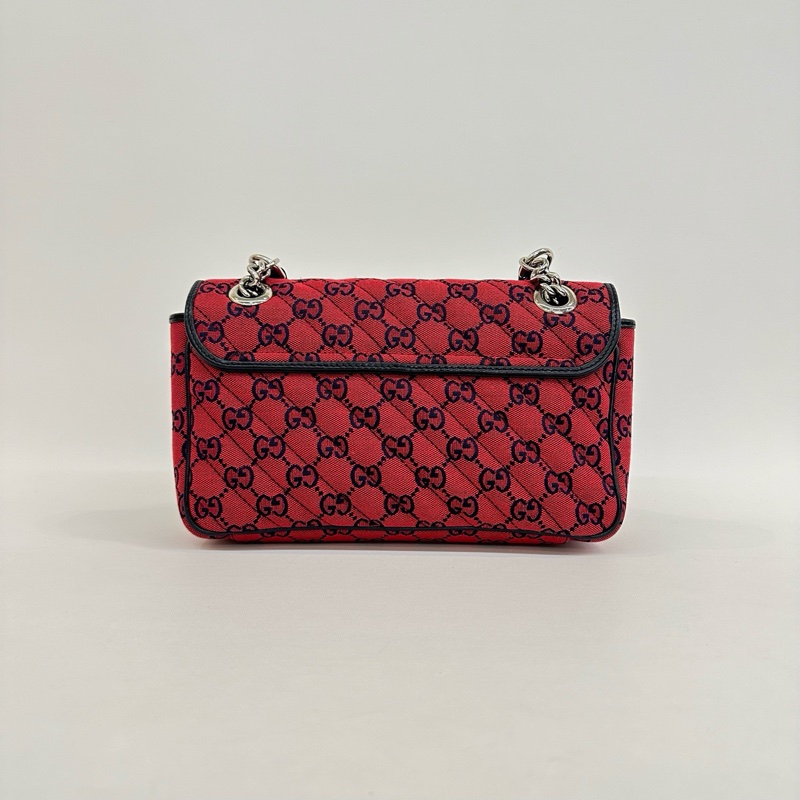 98新❤️Gucci/古馳紅色花朵刺繡馬蒙26-1