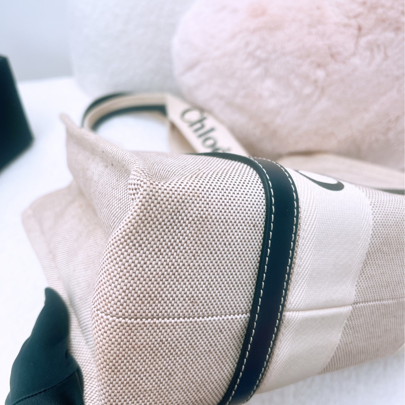Chloe woody 中號帆布肩背包-1