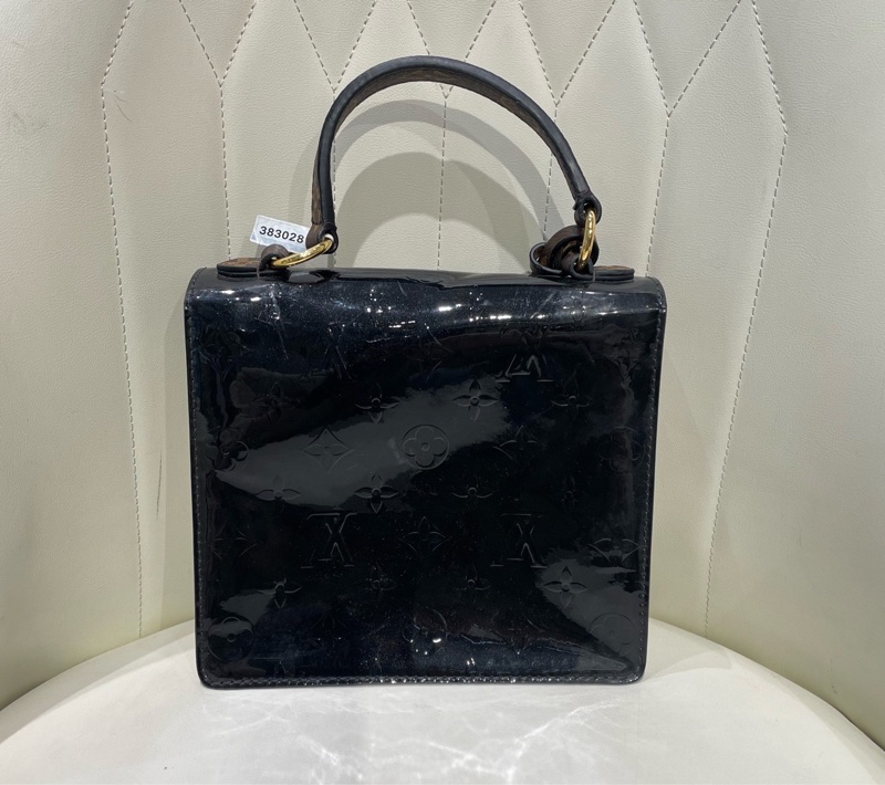 99❤️LV Spring Street黑色漆皮郵差包 金色鎖扣 手提斜挎都可以 成色幾乎全新-1