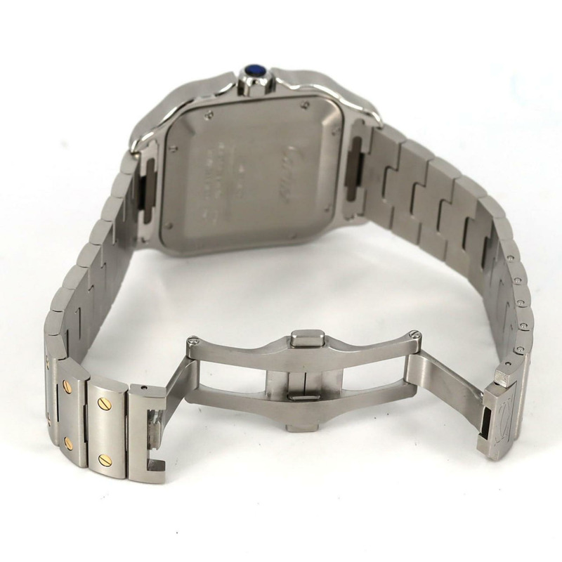 卡地亞 Santos de LM 雙色腕錶 W2SA0009 SSxYG 自動機械錶-5