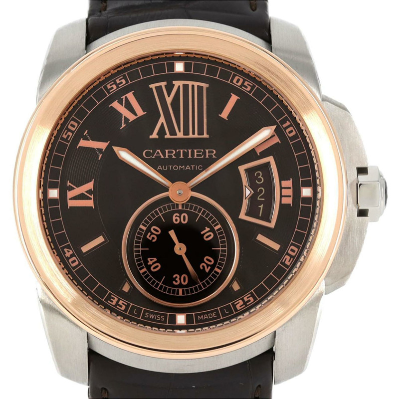 卡地亞 Calibre de LM PG 雙色腕錶 W7100051 SSxPG 自動機械錶-0