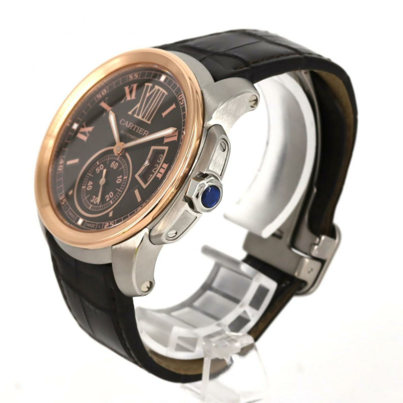 卡地亞 Calibre de LM PG 雙色腕錶 W7100051 SSxPG 自動機械錶-1