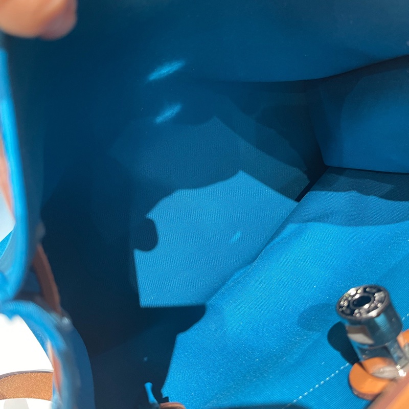 97新 愛馬仕/Hermes herbag31,伊茲密爾藍拼棕色,C刻-6