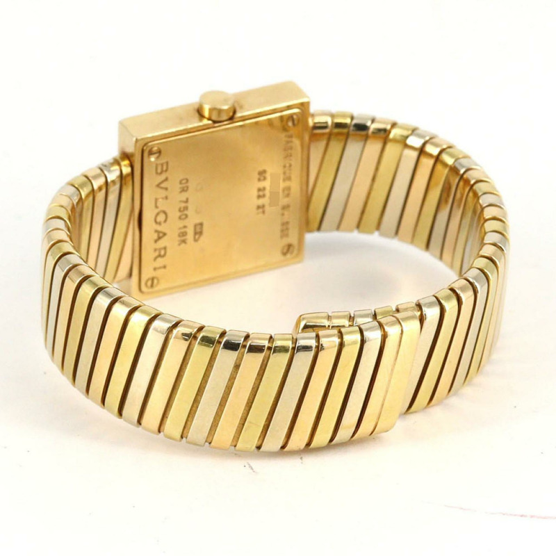 寶格麗 Quadrado YG SQ22 2T 石英腕錶-5