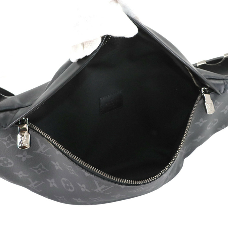 路易威登 Monogram Eclipse Discovery Bumbag PM 腰包，黑色和灰色 (M46035)，帶 RFID 功能-6