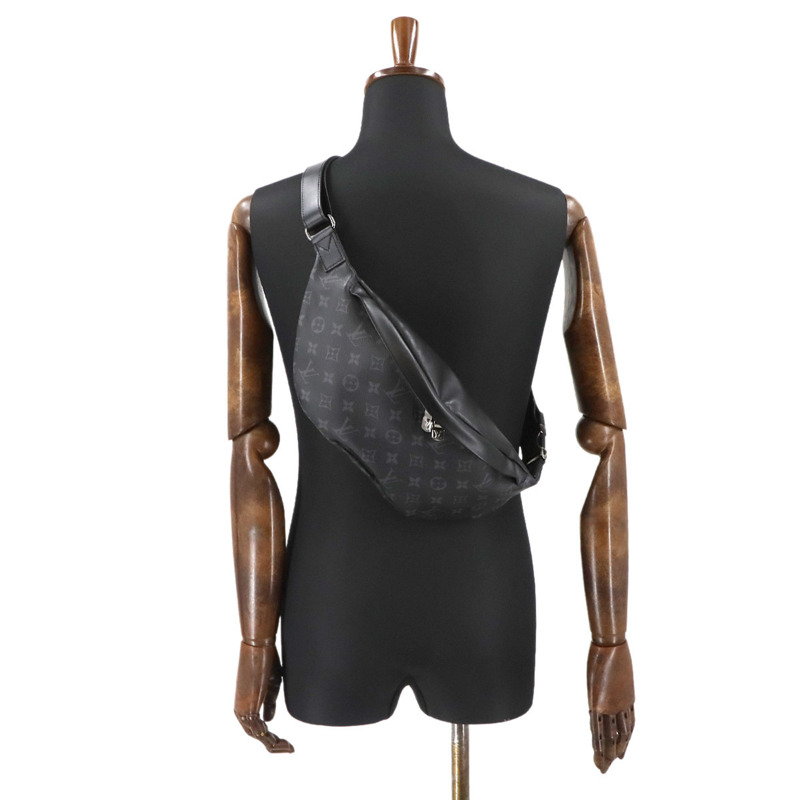 路易威登 Monogram Eclipse Discovery Bumbag PM 腰包，黑色和灰色 (M46035)，帶 RFID 功能-9