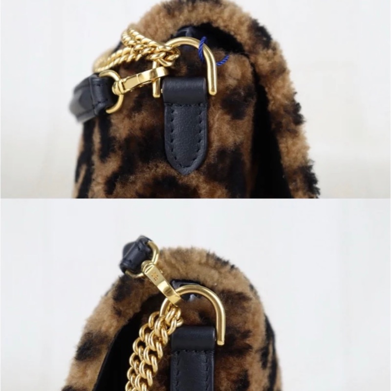 「JL精品代購」98新 Fendi Baguette 泰迪毛毛法棍包-6