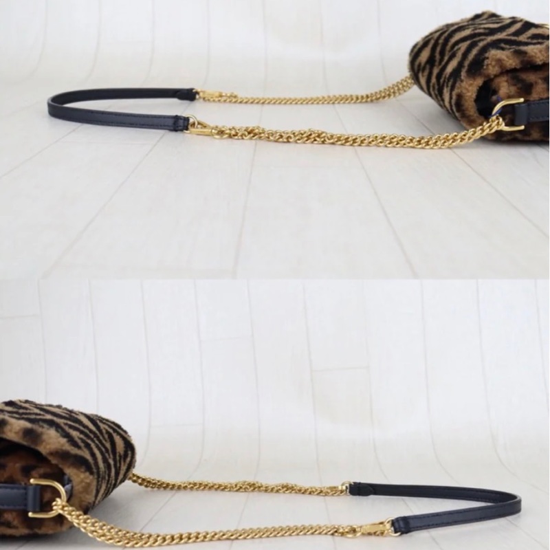 「JL精品代購」98新 Fendi Baguette 泰迪毛毛法棍包-8