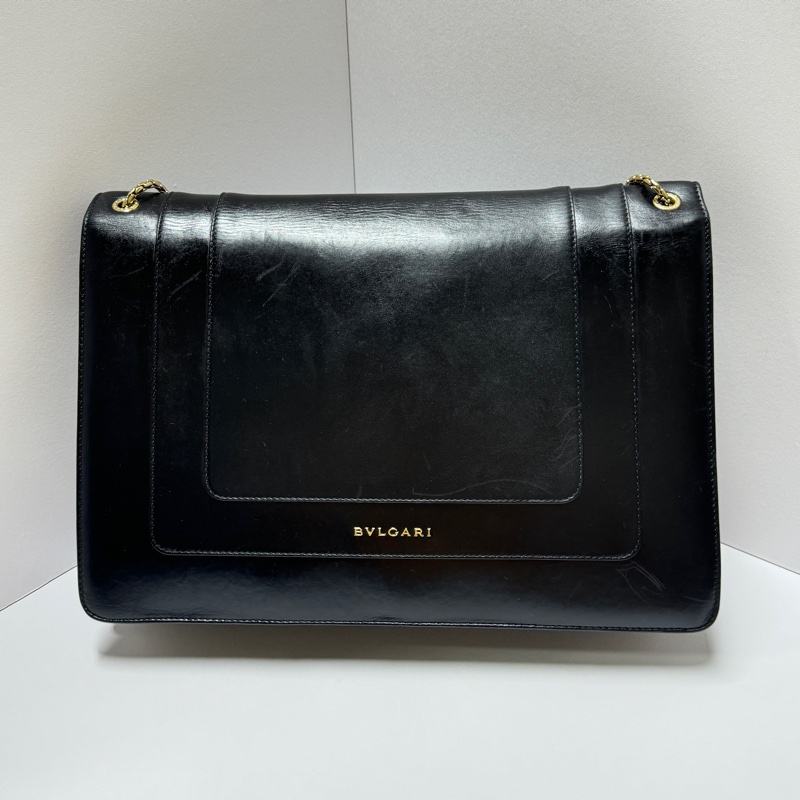 【超稀有美包💕】 BVLGARI 寶格麗 經典蛇頭 肩背+斜背包 專櫃15萬！-13