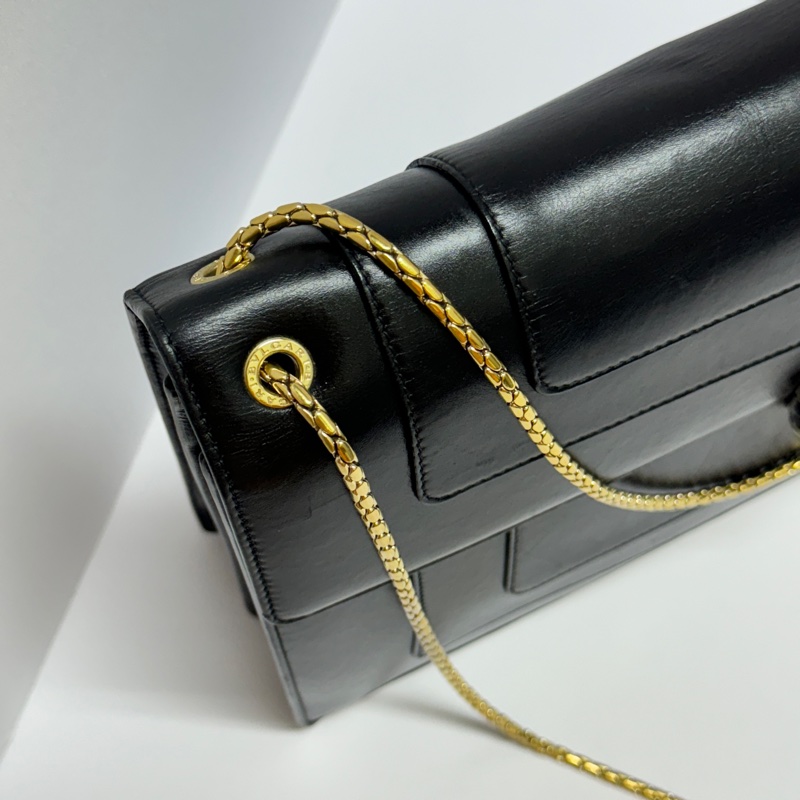 【超稀有美包💕】 BVLGARI 寶格麗 經典蛇頭 肩背+斜背包 專櫃15萬！-14