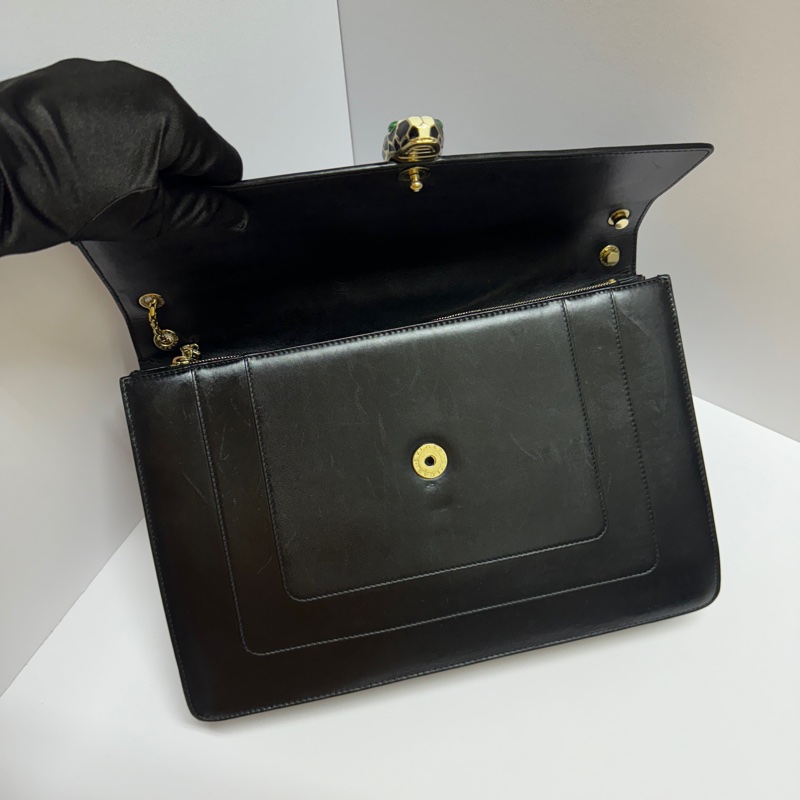 【超稀有美包💕】 BVLGARI 寶格麗 經典蛇頭 肩背+斜背包 專櫃15萬！-18