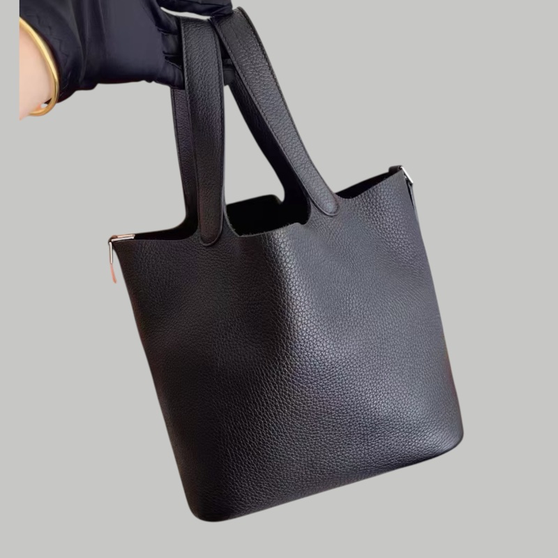 Hermes picotin 22黑銀-2