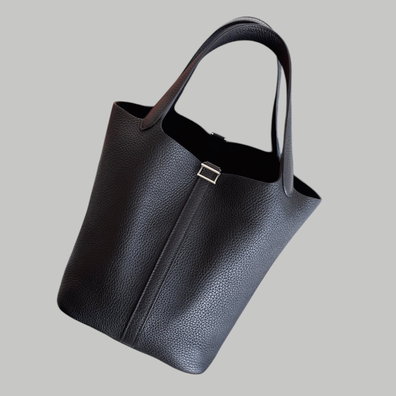 Hermes picotin 22黑銀-5