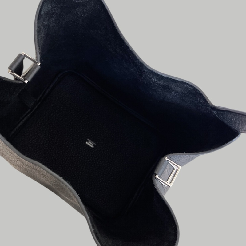 Hermes picotin 22黑銀-8